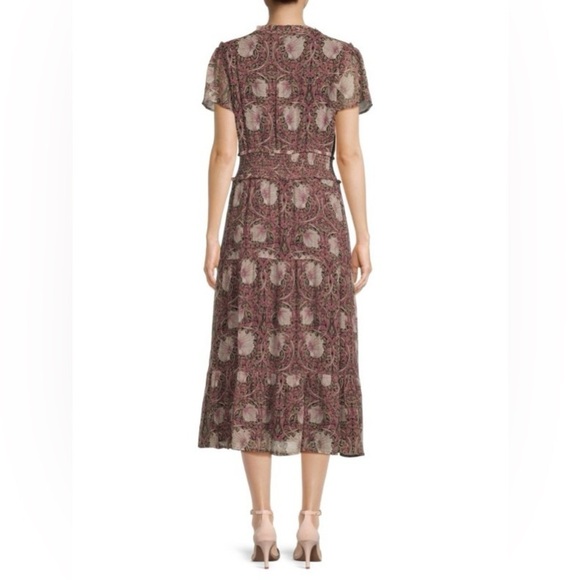 Morris & Co PAIGE Holland Printed Silk Midi Dress - Picture 2 of 10